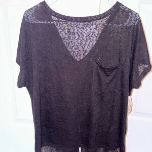 Jolie Sheer Black Top